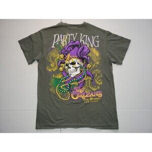 Vintage The Orleans Las Vegas‎ Casino Party King Joker Boyd Gaming Green Mens M.